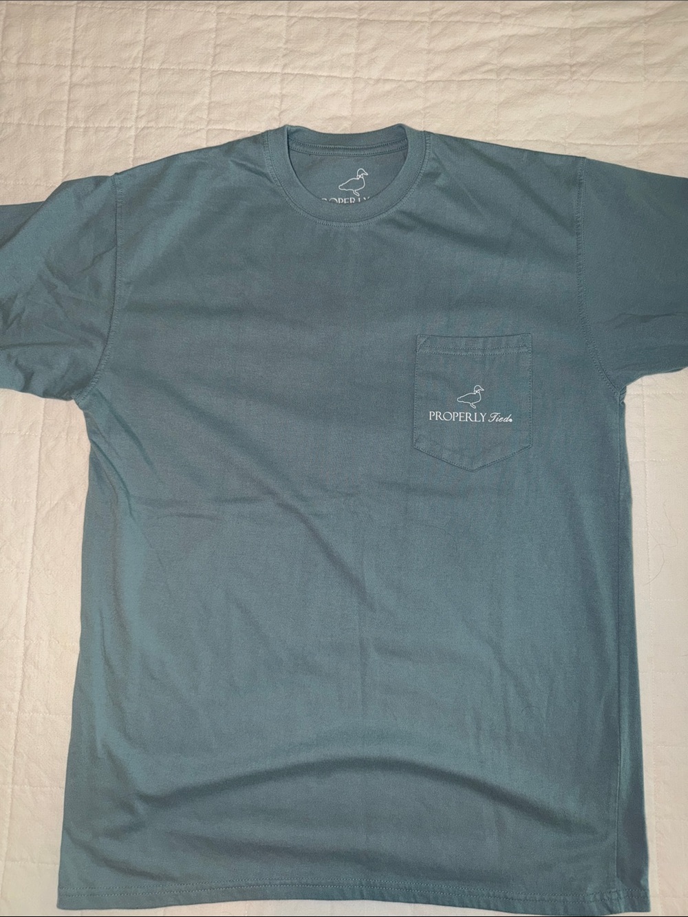 Properly Tied Short-Sleeve Pocket Tee in Slate Blue